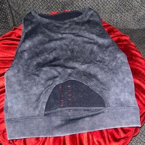 Aura Athletica Sports Bra S/M Black Tie Dye Keyhole Cut Out Athletic Stretch